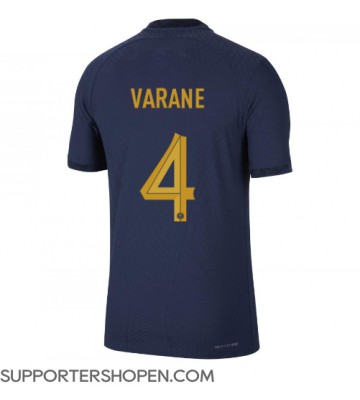 Frankrike Raphael Varane #4 Hemma Matchtröja VM 2022 Kortärmad